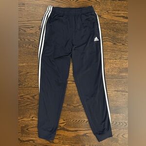 Adidas Dark Blue Joggers with White Stripes